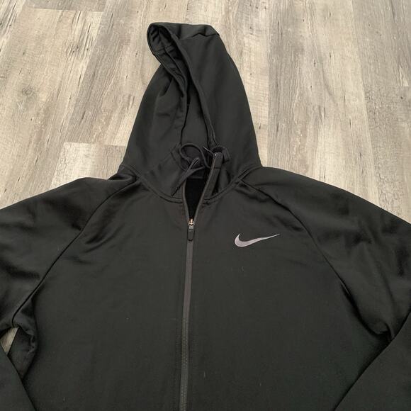NIKE Therma-Fit Full-Zip Training Hoodie Black Mens Sz Large Dri-Fit 800187-010 - Picture 1 of 8